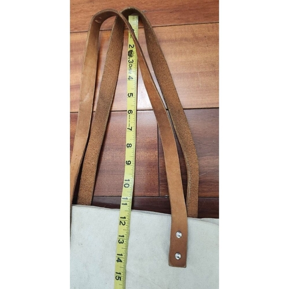 24b Fleabags Custom Flea Bag Leather And Canvas Tote Bag - Picture 12 of 14